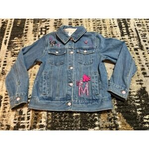 Disney Minnie Mouse‎ Patch Sequin Denim Jean Jacket Girls Size 7-8